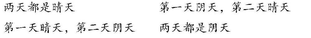 天气变化的概率,只分为晴天和阴天两种情况,那么,你认为会在多长时间内,天气变化情况完全不重复?