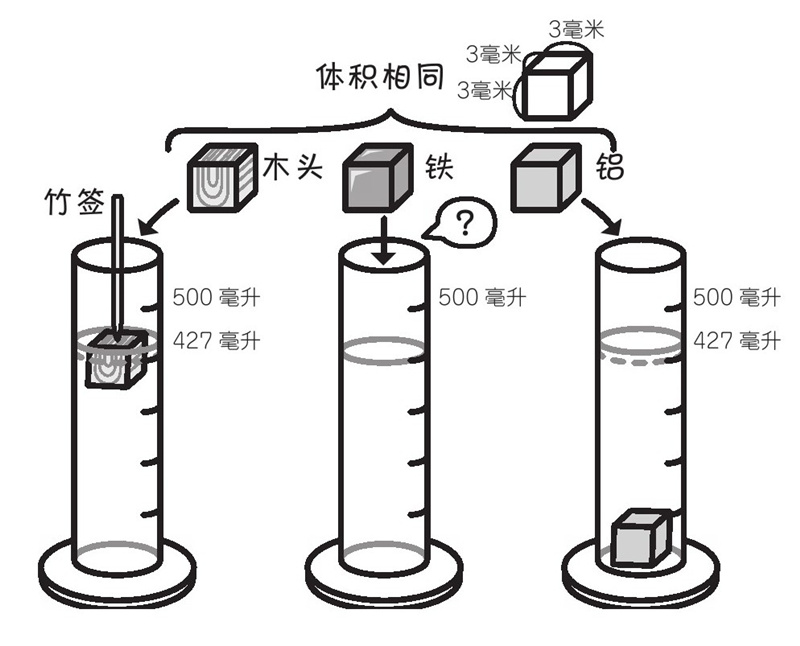 相同体积的铁和木头,排开的水量也一样吗?